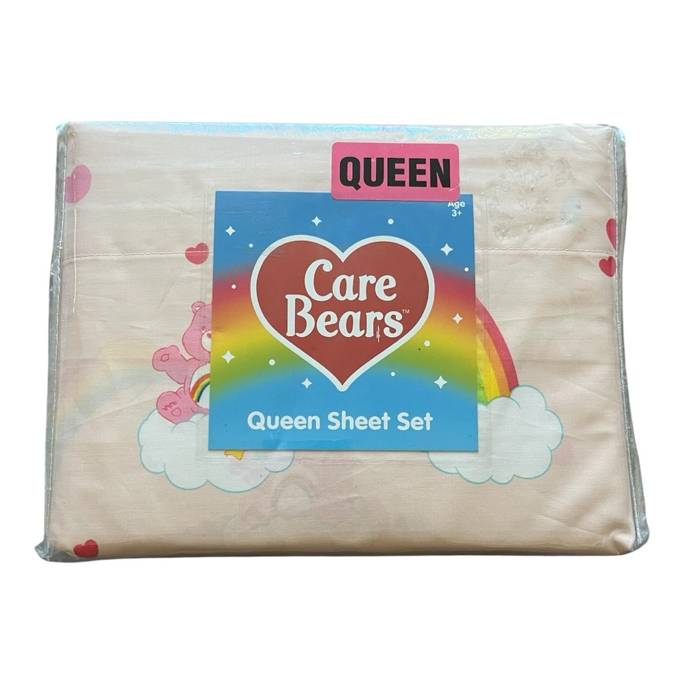 Care Bears Queen Sheet Set - Pink and Cream Queen